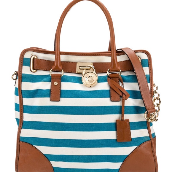 Michael Kors Striped Hamilton Bag - Picture 2 of 9
